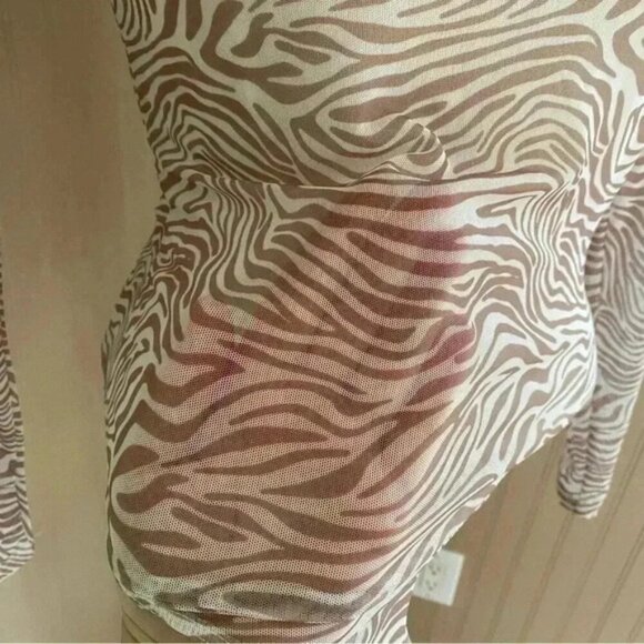 Primark Sheer Stretchy Bodysuit Women’s Size Small - Picture 4 of 7